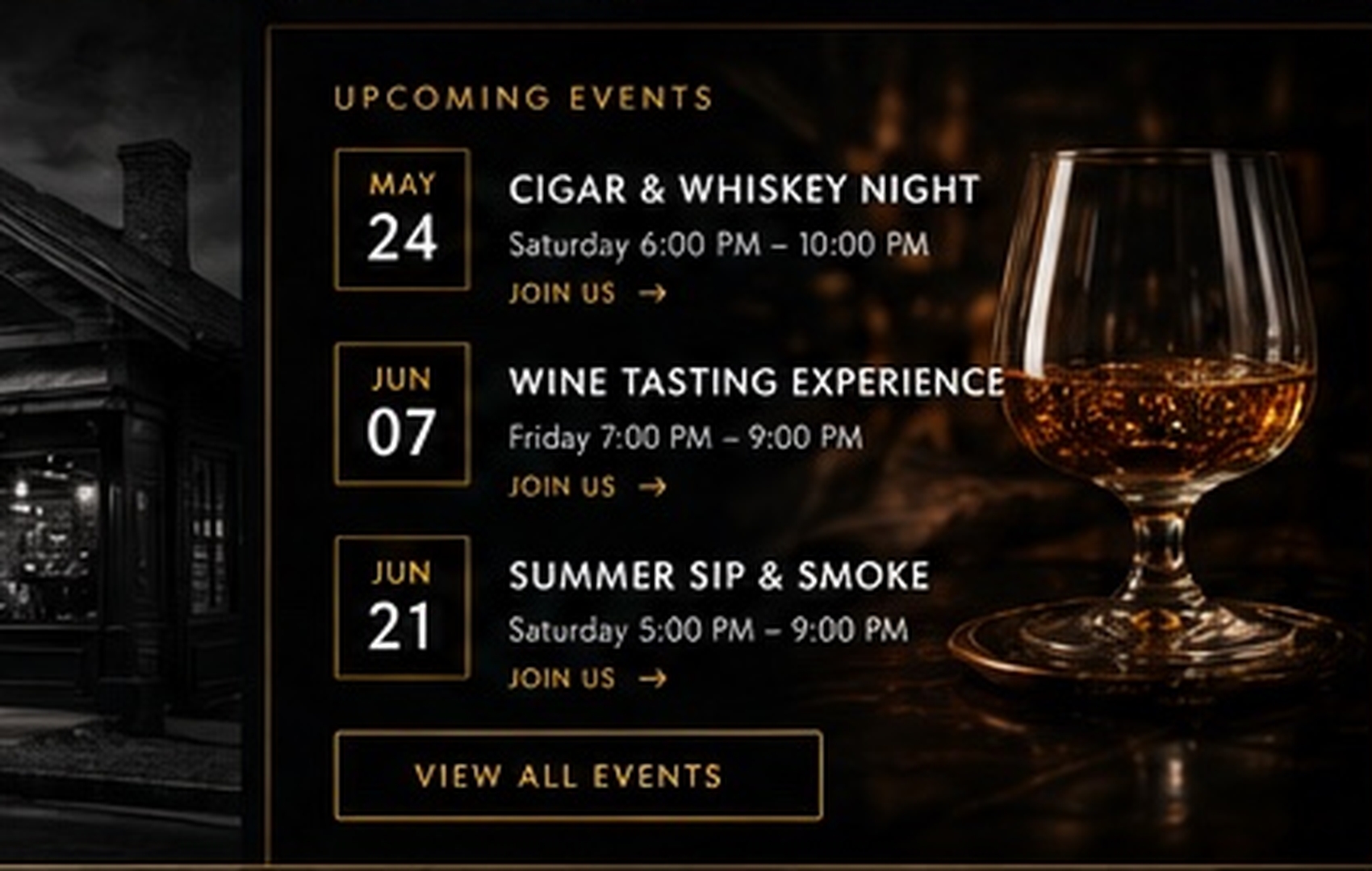 Upcoming events at Bella's
